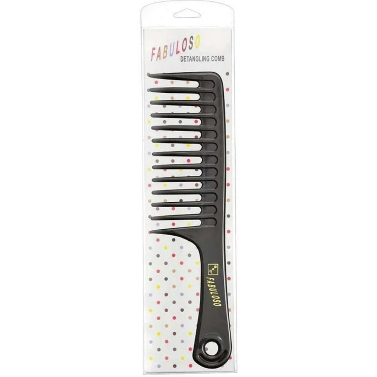 Evo Fabuloso Detangling Hair Black Comb Plastic