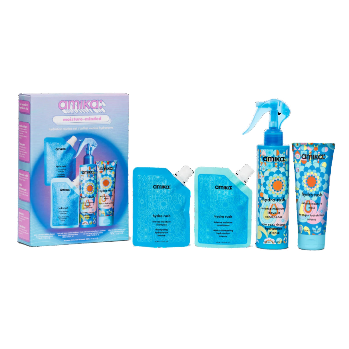 Amika Moisture-Minded Hydration Routine Hydro Rush Set, Deep