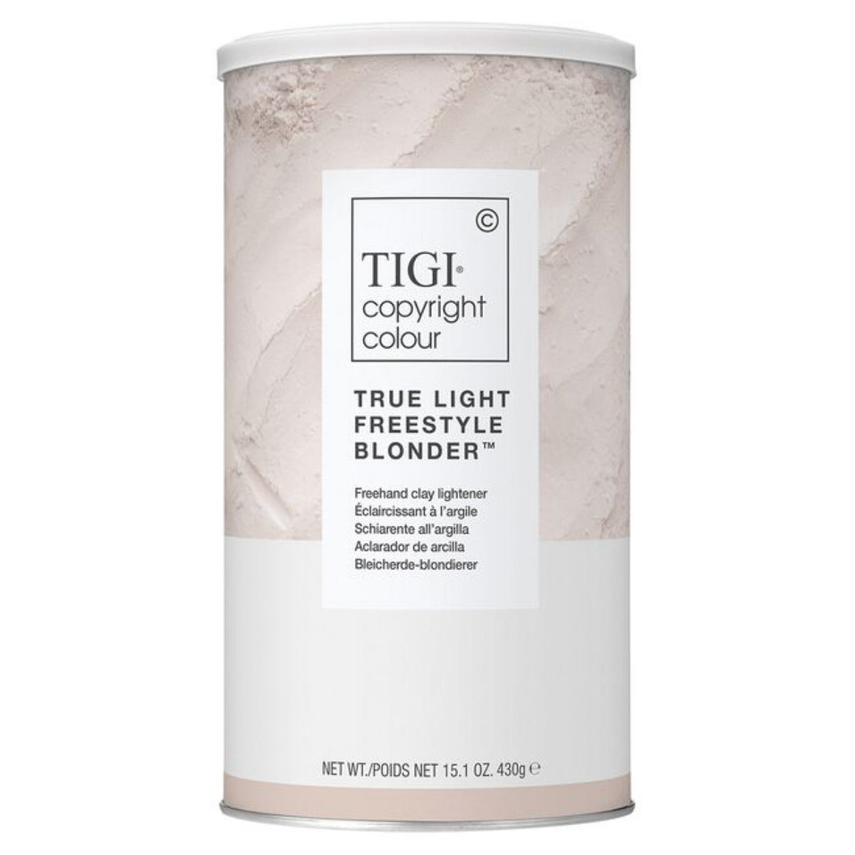 TIGI True Light Freestyle Blonder canister on a white background