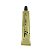 Tube of 'all-nutrient' hair product on a white background