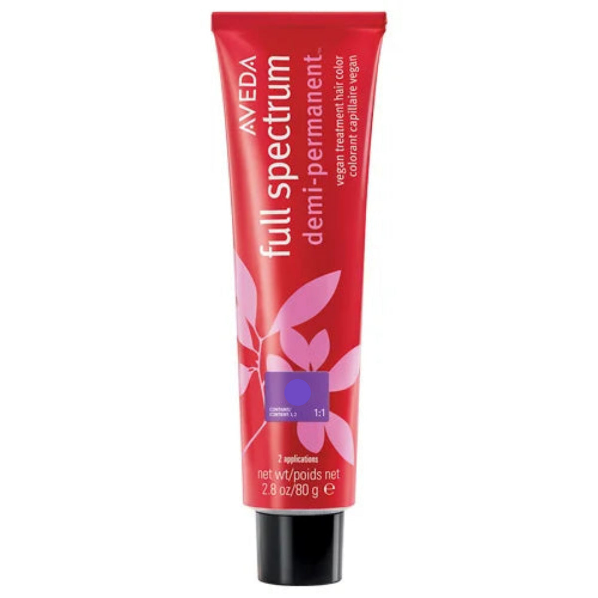 Aveda Full Spectrum demi-permanent hair color tube on a white background