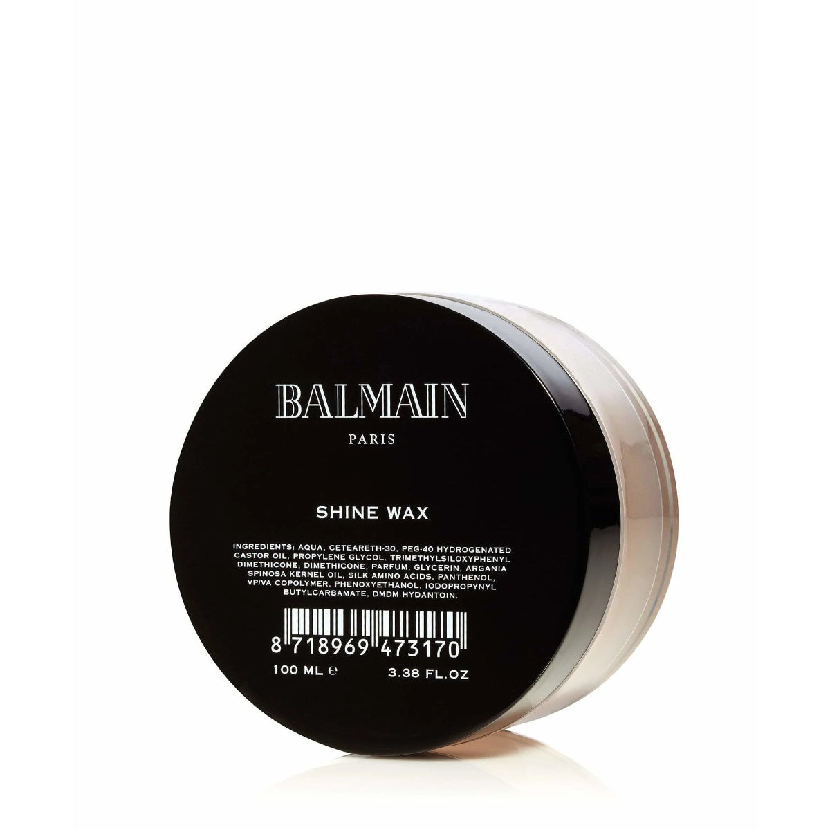 Balmain Shine Wax container on a white background