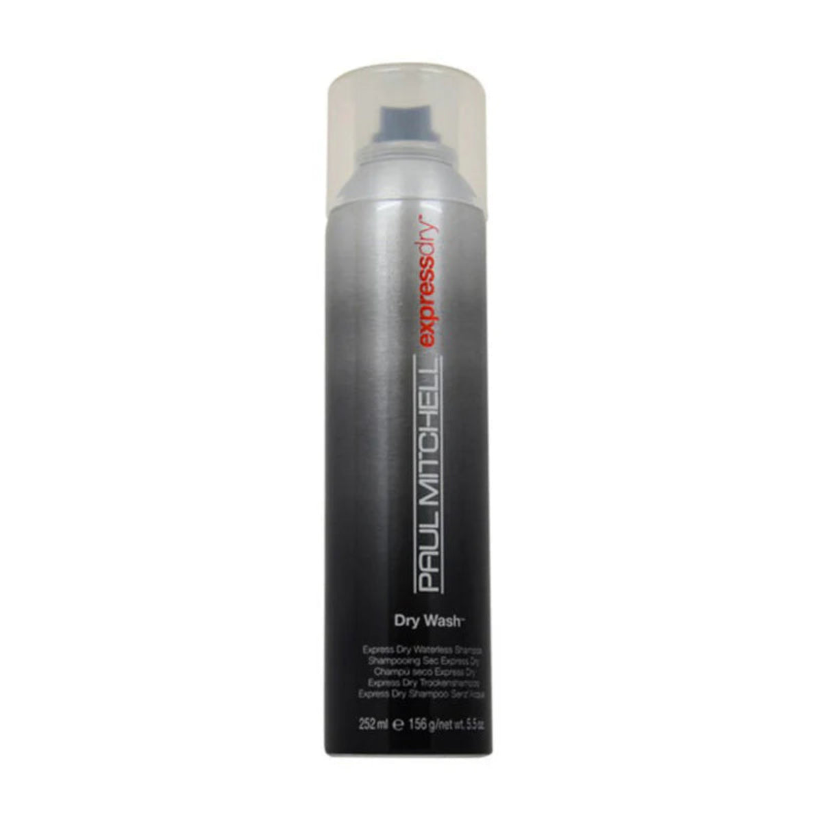 Spray bottle labeled 'Paul Mitchell Express Dry Wash' on a white background