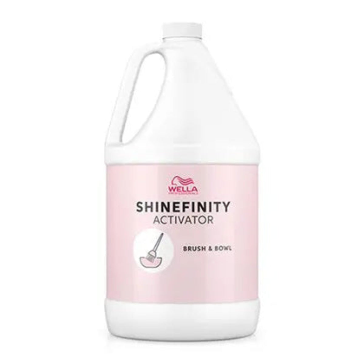 Wella Shinefinity Activator bottle on a white background