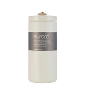 A tall, cylindrical white bottle of eufora Beautifying Elixirs Moisture Intense Conditioner with a dark gray label and a small gold accent on the cap, set against a light gray background.