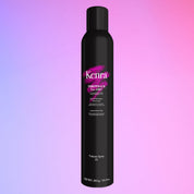 Kenna hair product spray bottle on a gradient purple and pink background