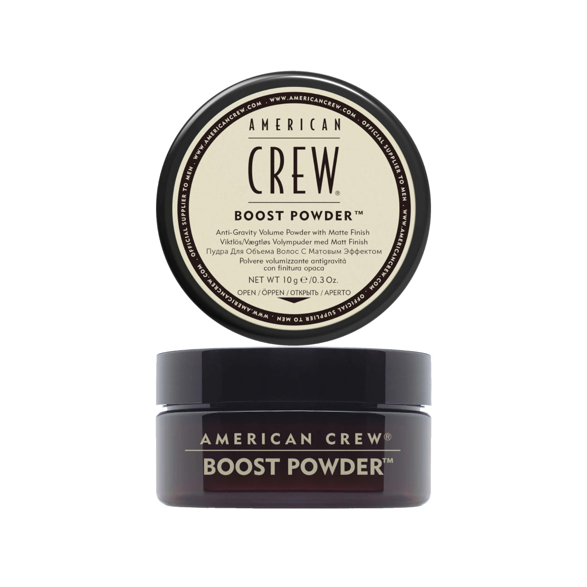 American Crew Boost Powder packaging on a white background