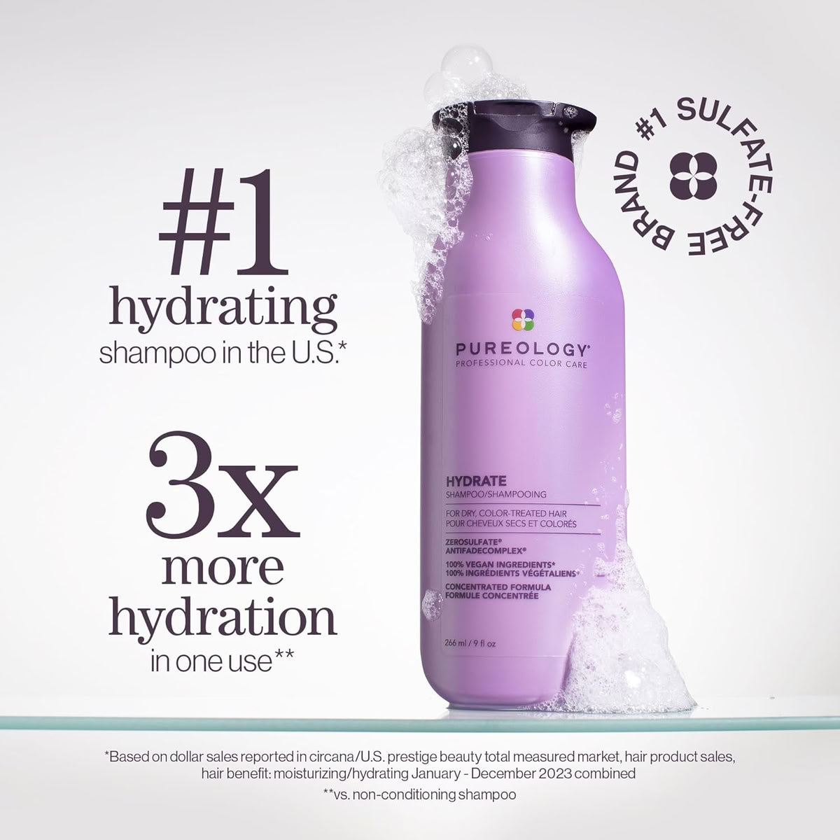 Pureology Hydrate Shampoo - For Dry or Color Treated Hair