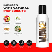 American Wave hair product with natural ingredients and benefits on a white background