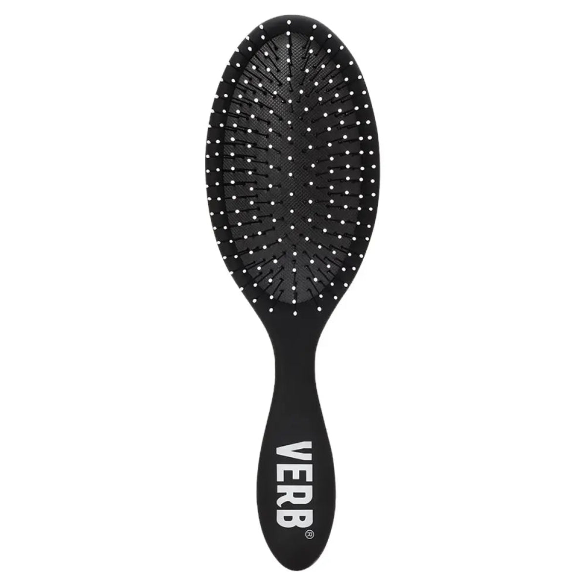 Black hairbrush with 'VERB' branding on a white background