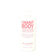 Bottle of Eleven Australia I Want Body Volume Conditioner on a white background