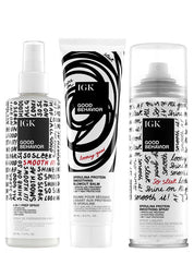 IGK Smoothing Frizz Fighters Holiday Kit – Good Behavior 3-Piece Smoothing & Heat Protection Set