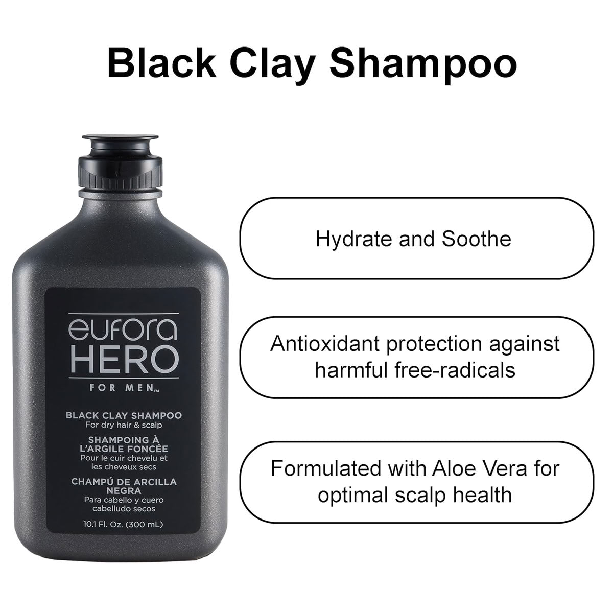 Eufora Hero For Men Black Clay Shampoo