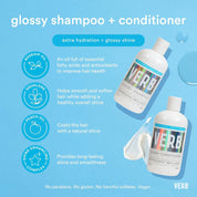 VERB Glossy Shampoo Conditioner & Shine Spray Bundle