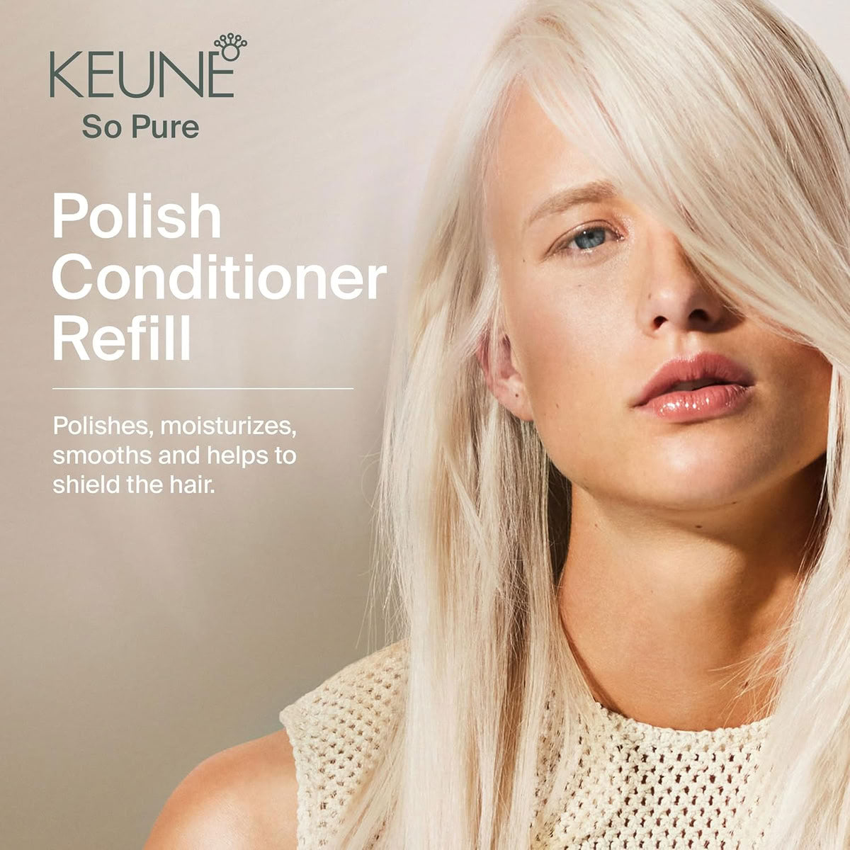 Keune So Pure Polish Conditioner Refill - Anti-Frizz and Smoothing Formula
