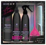 DesignME Lisa Walker Artist Balayage Kit Teasing Spray, Detangler, Brush Set