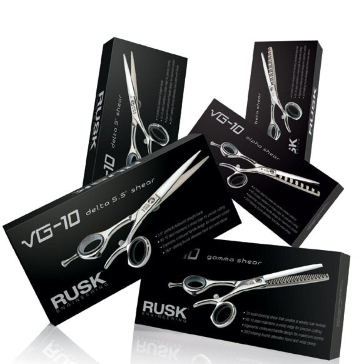 RUSK Delta 5.5" Swivel Professional Hair Cutting Shears – Stylist Scissors