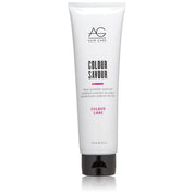 A white squeeze tube of AG Hair Care Colour Saviour Colour Care conditioner with a black cap, centered on a white background with a subtle reflection.
