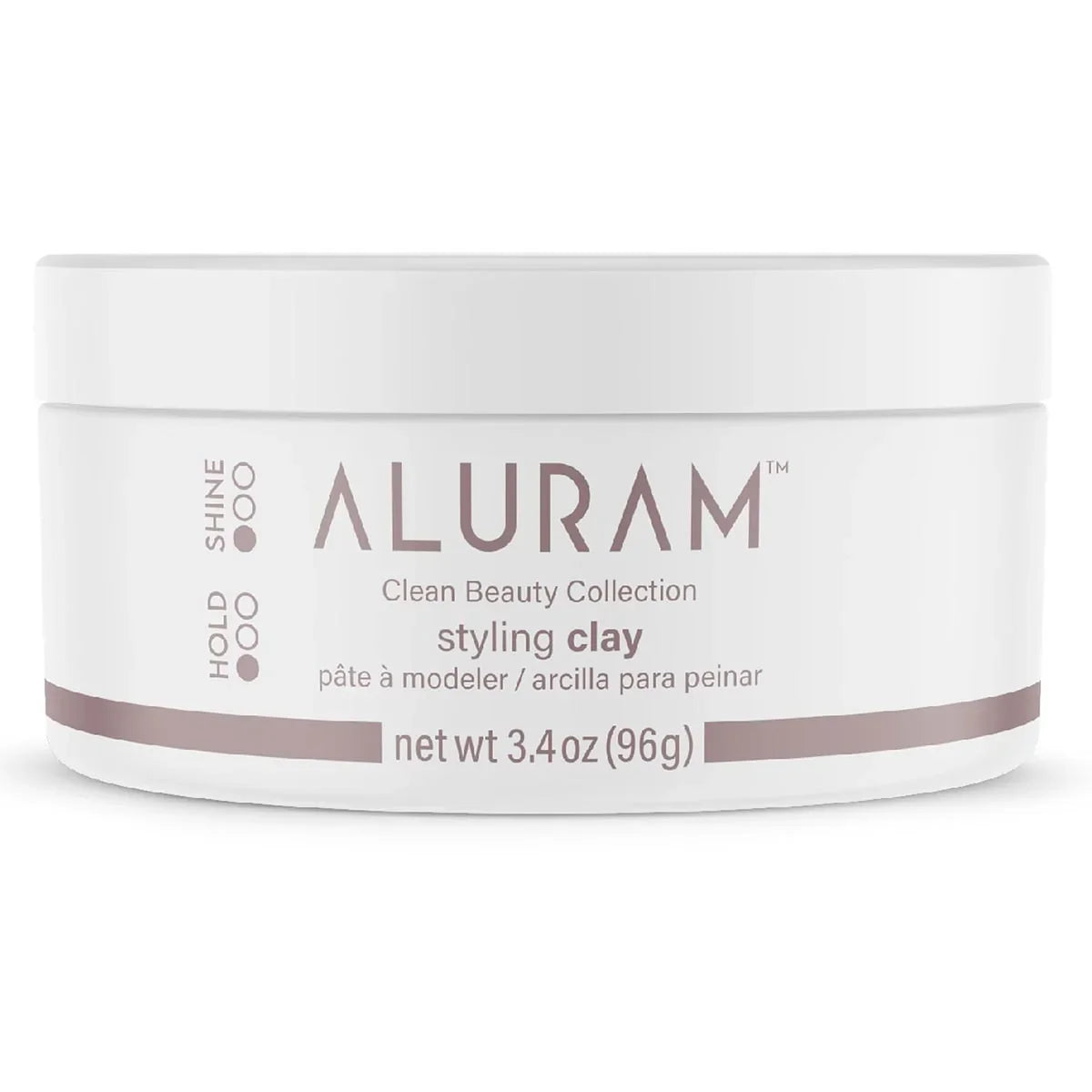 Aluram Clean Beauty Styling Clay jar on a white background