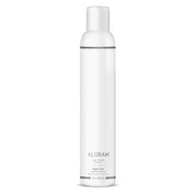 White hair spray bottle with 'Aluram High Hold Finishing Spray' on a white background
