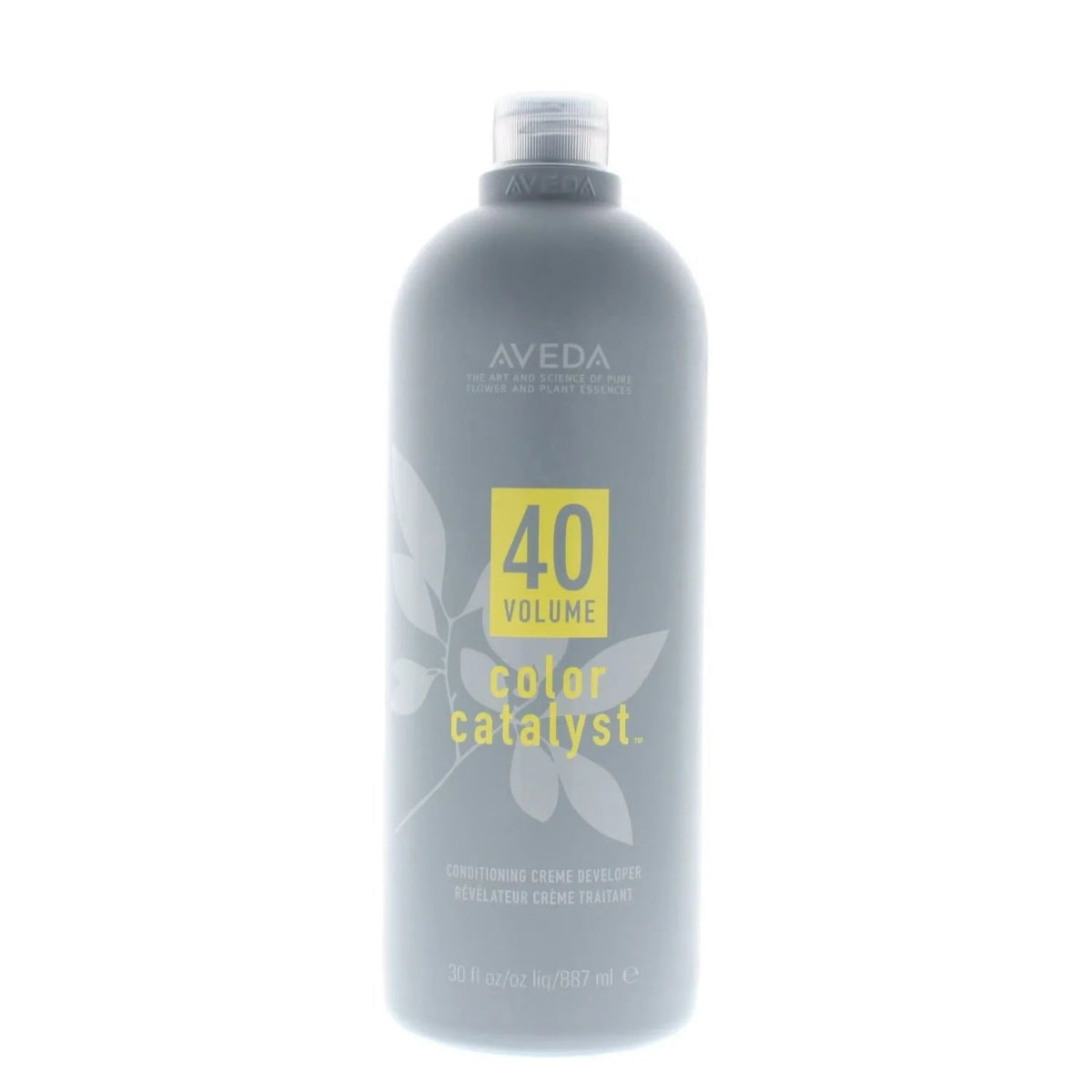 Aveda 40 Volume Color Catalyst bottle on a white background