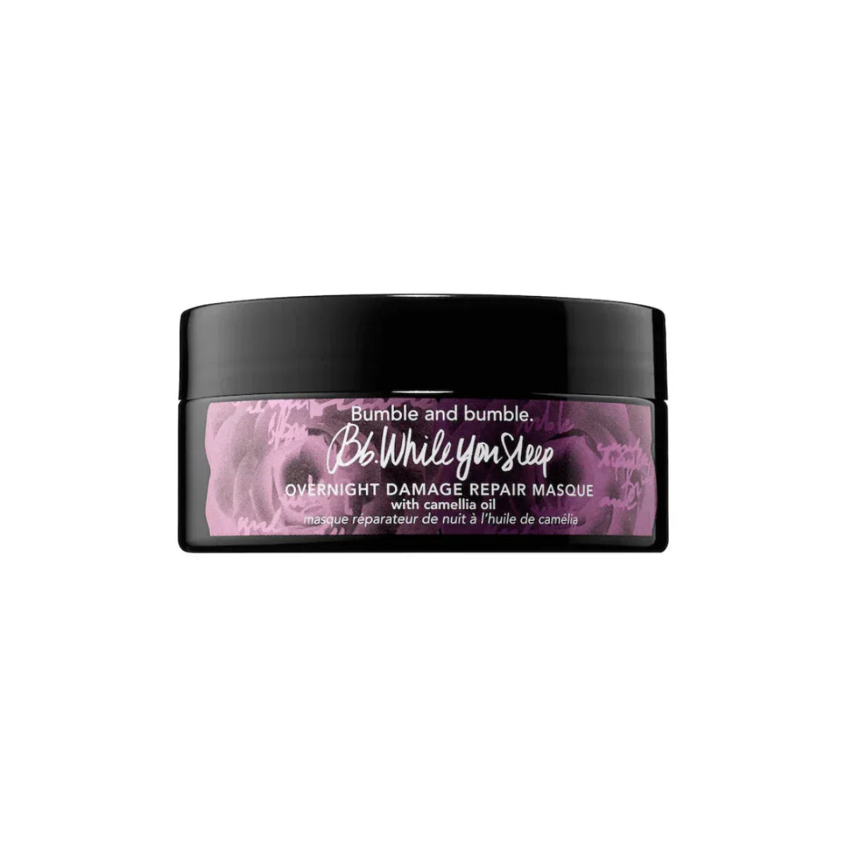 Bumble and bumble hair mask jar on a white background