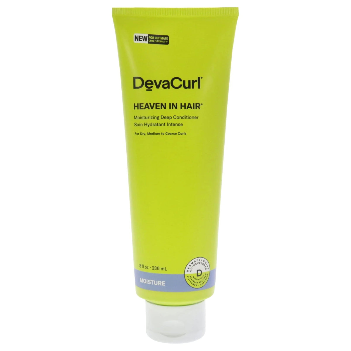 Devacurl Heaven in Hair conditioner tube on a white background