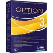 Box of ISO Option 3 Damage-Free Waving product with blue and yellow design