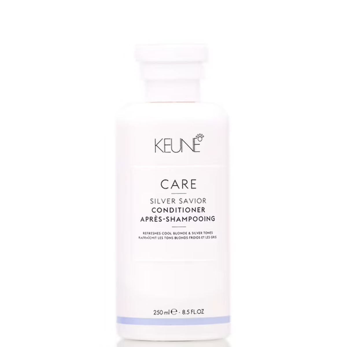Keune Care Silver Savior Conditioner bottle on a white background