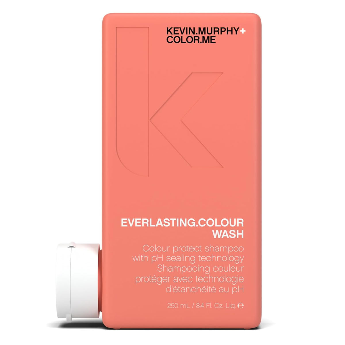 Kevin Murphy EVERLASTING.COLOUR WASH 8.4 Oz bottle with coral packaging on a white background