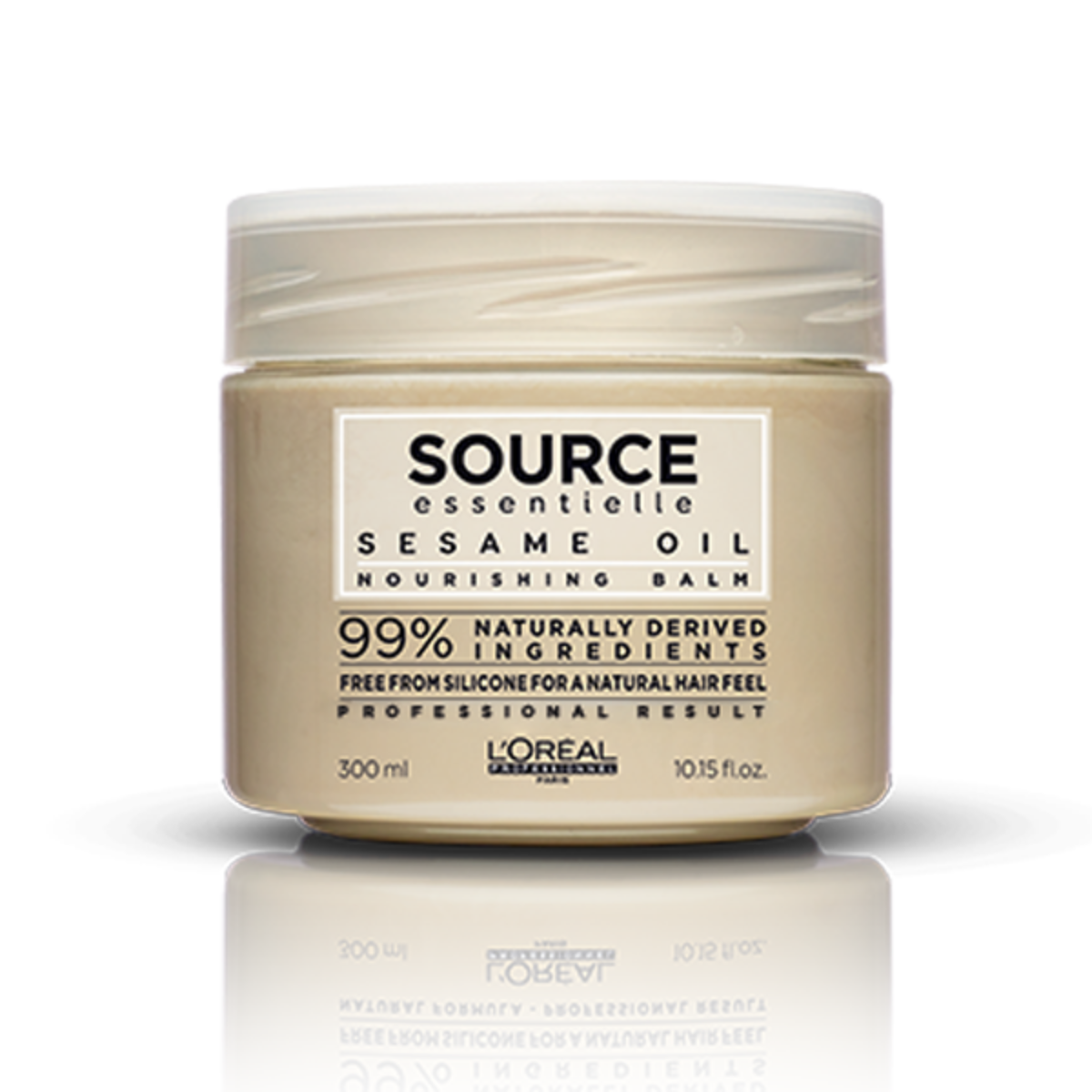 L'Oreal Source Essentielle Sesame Oil nourishing balm jar on a white background