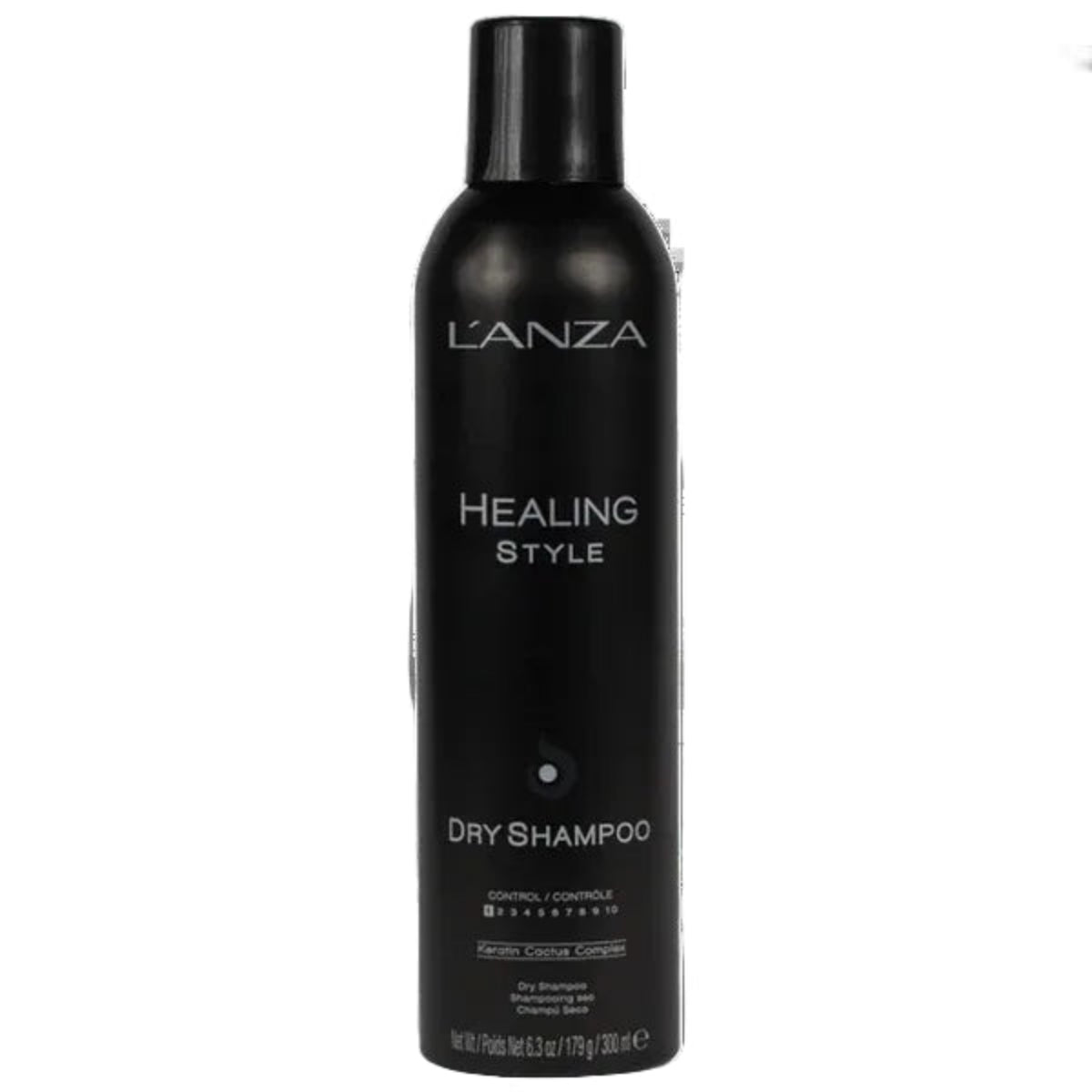 L'ANZA Healing Style Dry Shampoo bottle on a white background