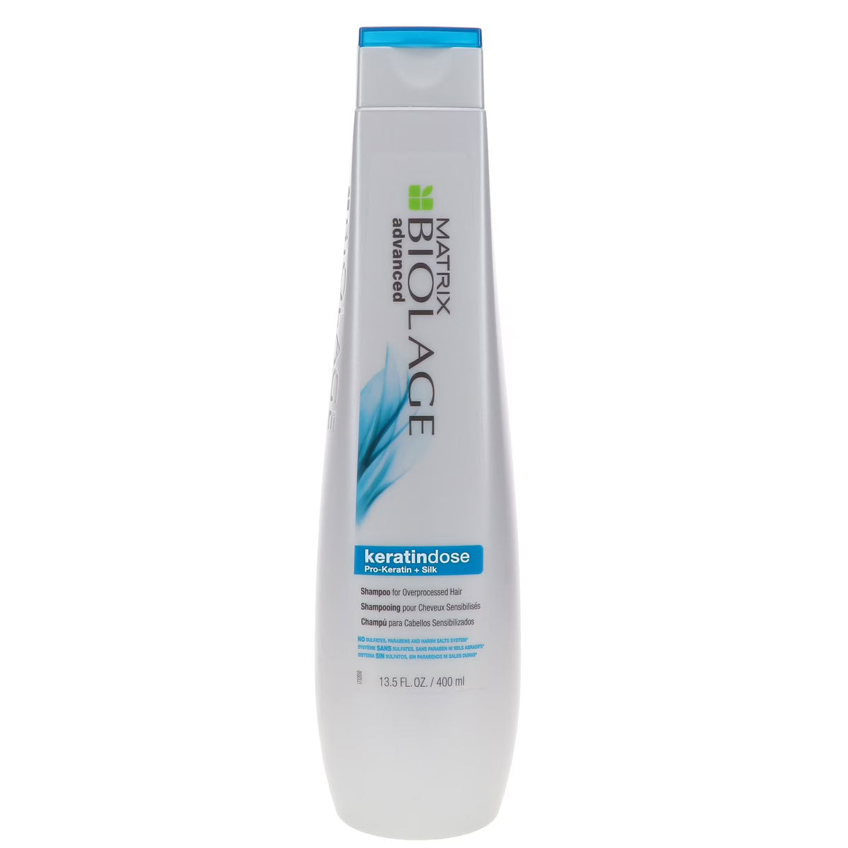 Matrix Biolage Keratindose Shampoo bottle on a white background