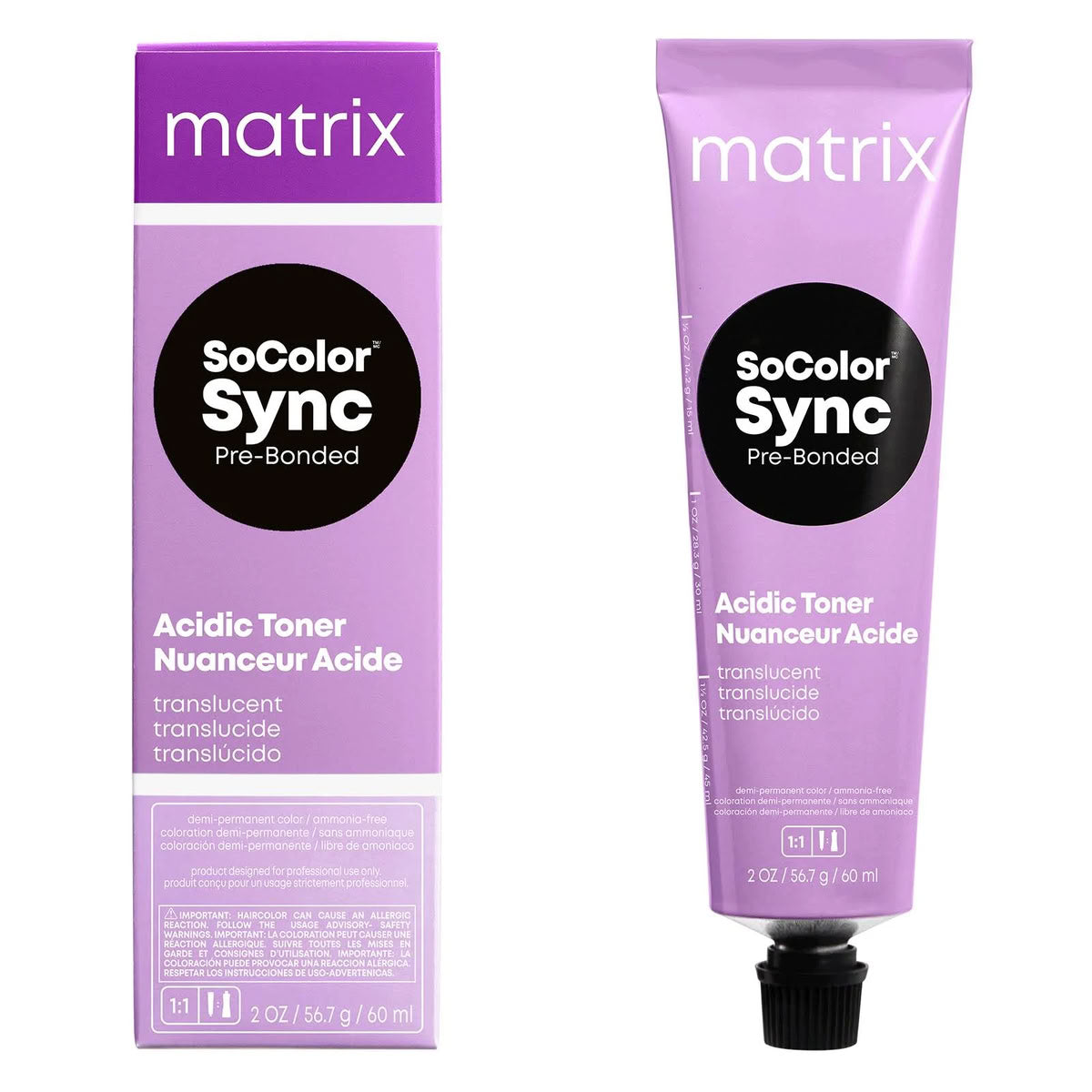 Matrix SoColor Color Sync Pre-Bonded Sheer Acidic Toner 2 Oz