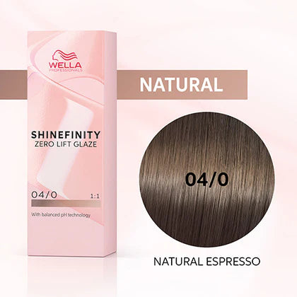 Wella Shinefinity Zero Lift Glaze Demi-Permanent 2oz & Point-Tail Plastic Comb (Bundle)