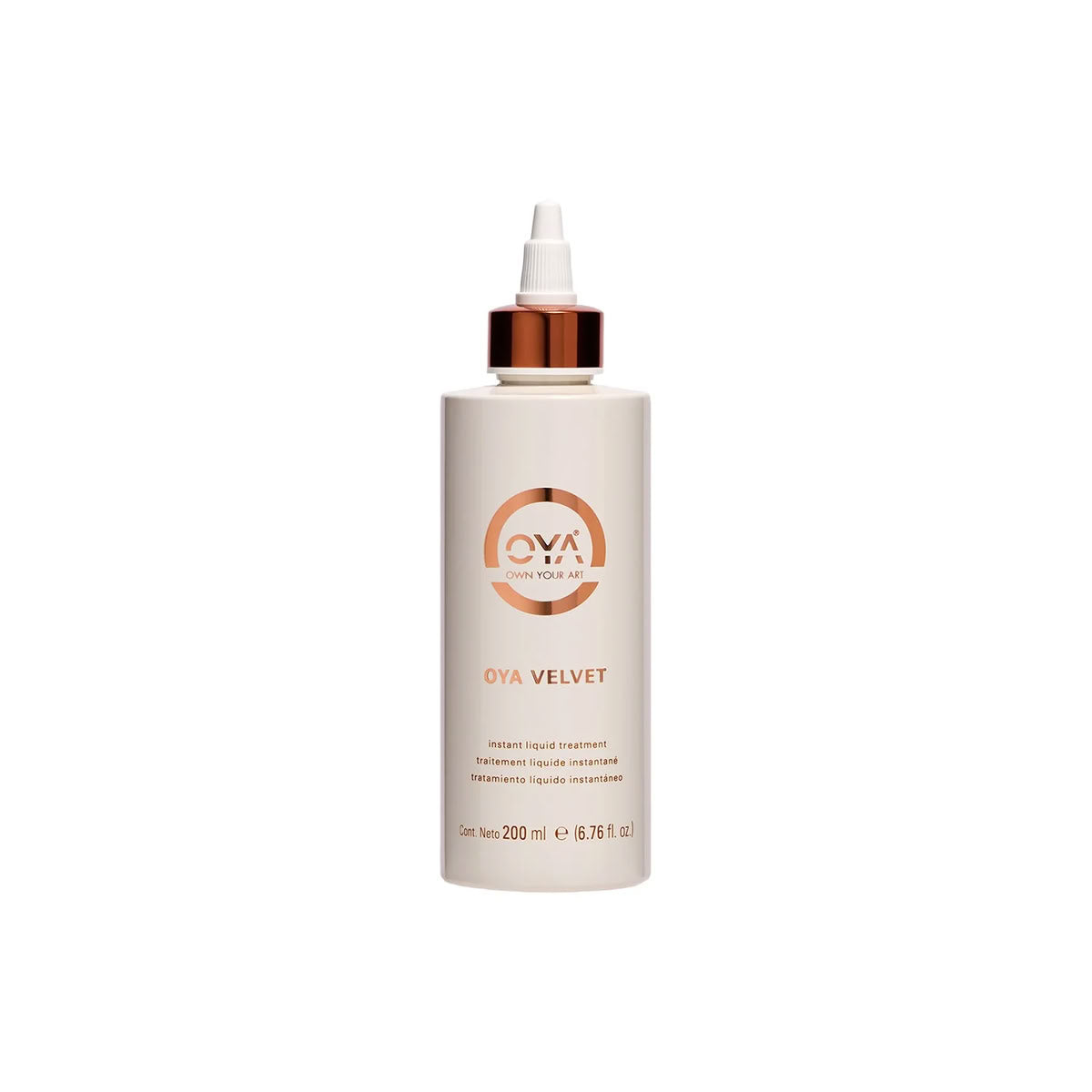 OYA Own Your Art Velvet Instant Liquid Treatment 6.76 Oz bottle on a white background