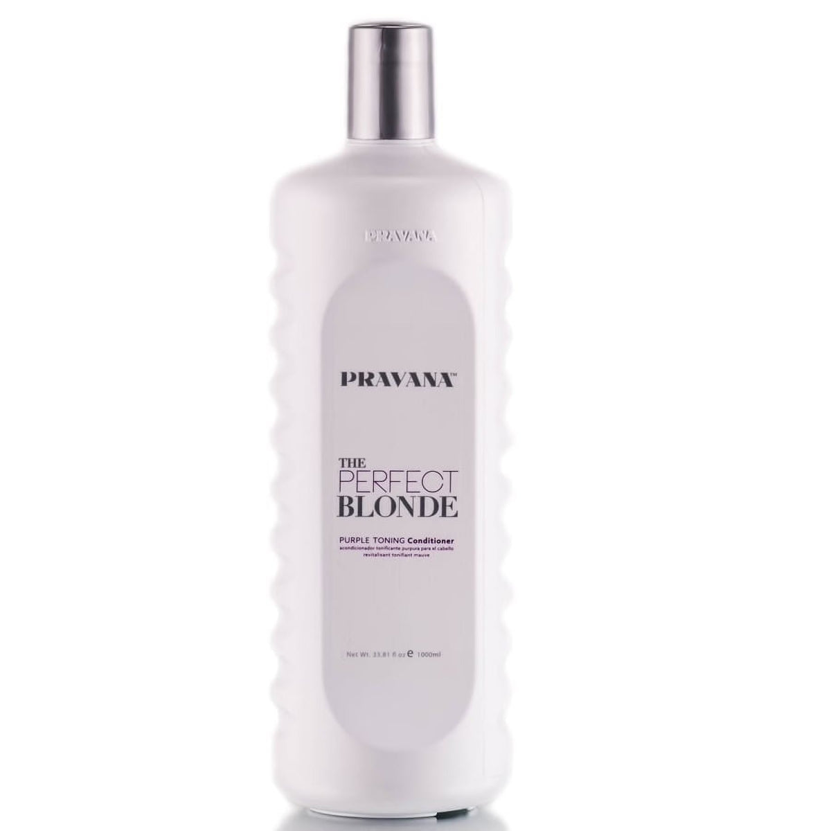 Pravana The Perfect Blonde purple toning conditioner bottle on a white background