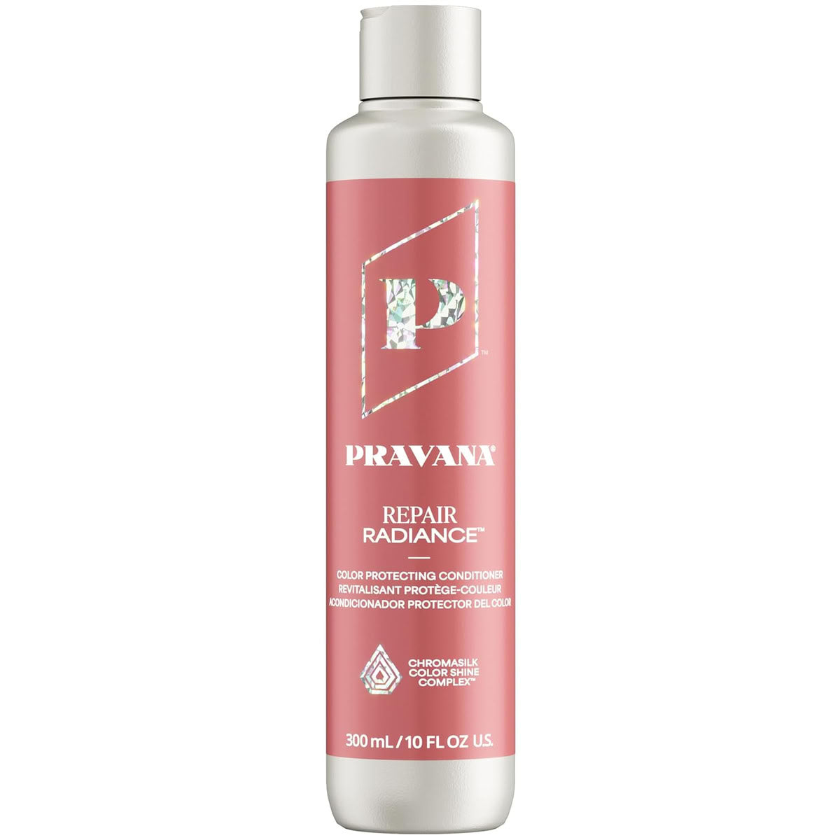 Pravana Repair Radiance conditioner bottle on a white background