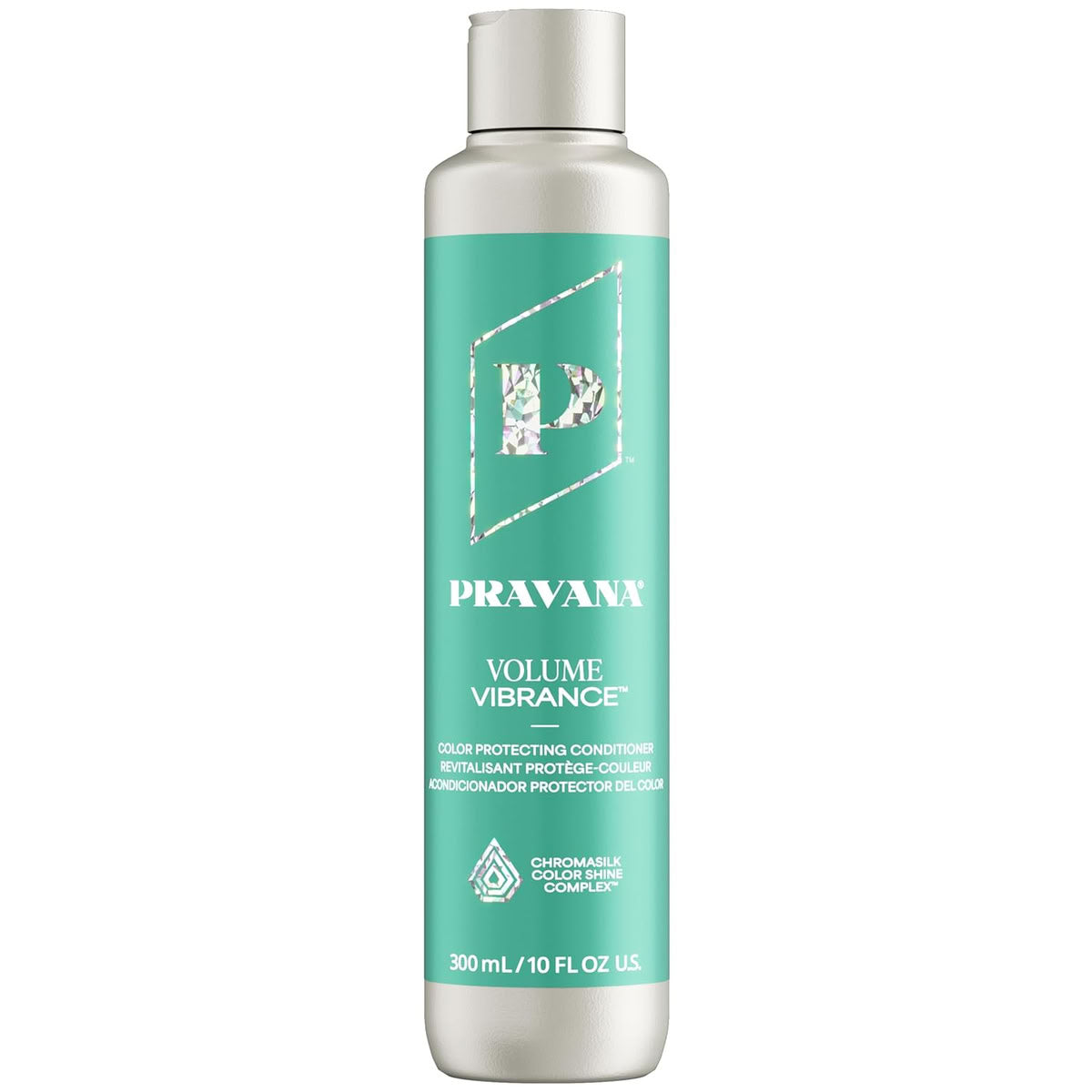 Pravana Volume Vibrance conditioner bottle on a white background