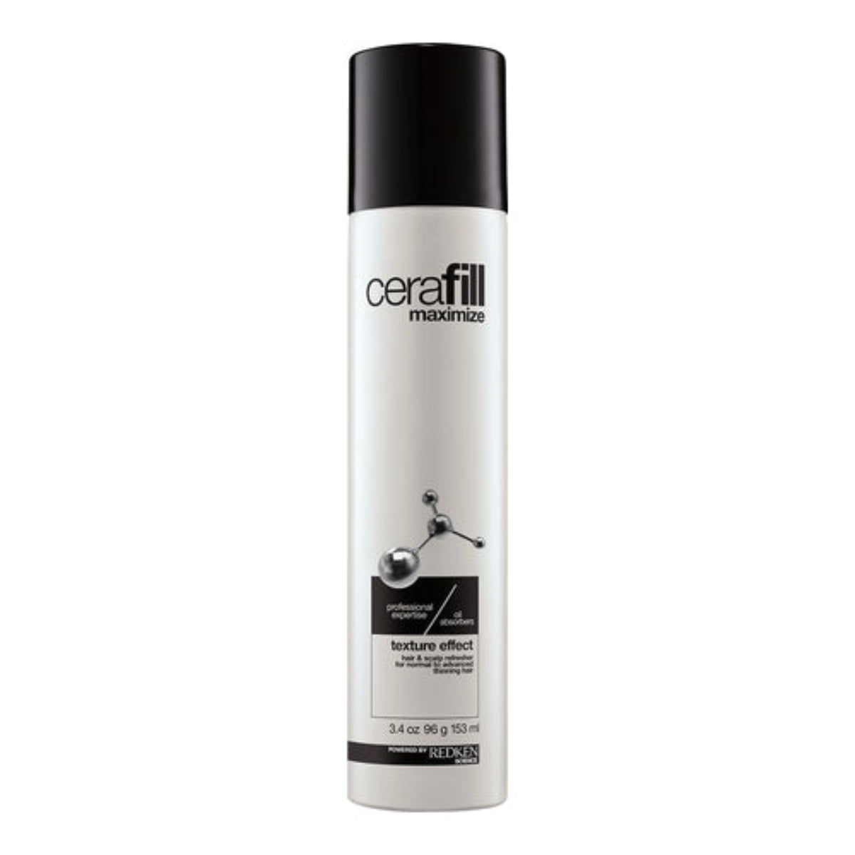 Cerafill hair product bottle on a white background