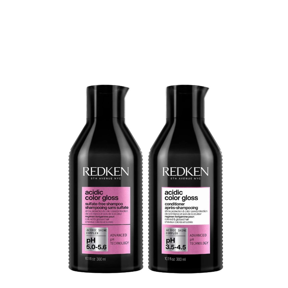 Two Redken Acidic Color Gloss bottles on a white background