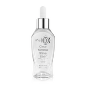 Clear Miracle Shine Elixir bottle with dropper on a white background