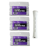 Soft 'N Style Hair Salon E-Z Flow Cold Wave 12 Rods Long White Hc-356 Whlo 3 Pack