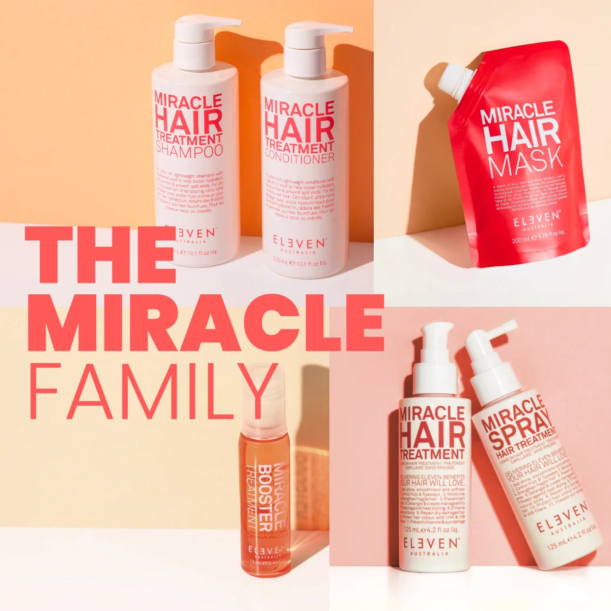 ELEVEN AUSTRALIA Miracle Hair Shampoo & Conditioner