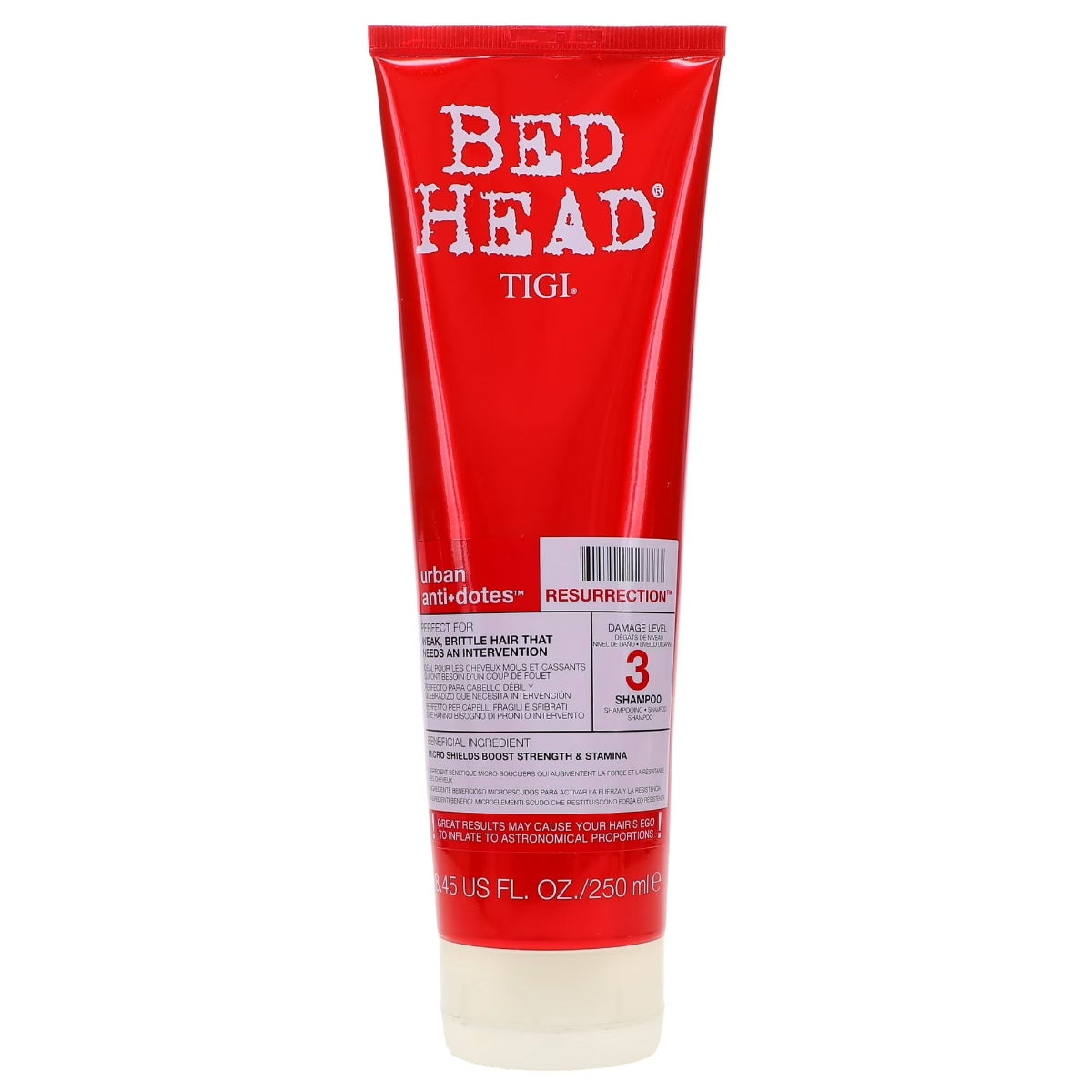 TIGI Bed Head shampoo bottle on a white background