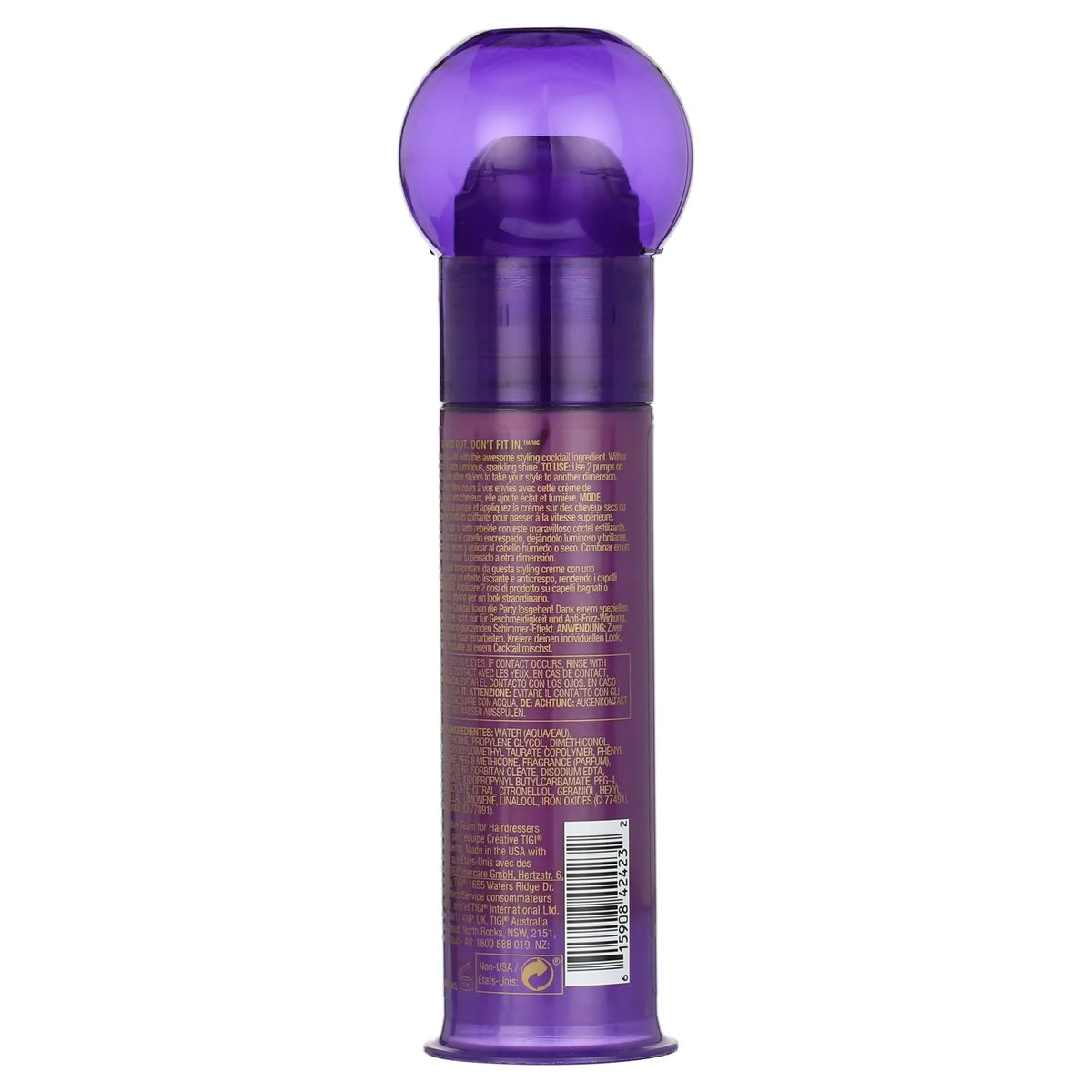 TIGI Bed Head Blow Out Golden Illuminating Shine Cream can with label and barcode on a white background