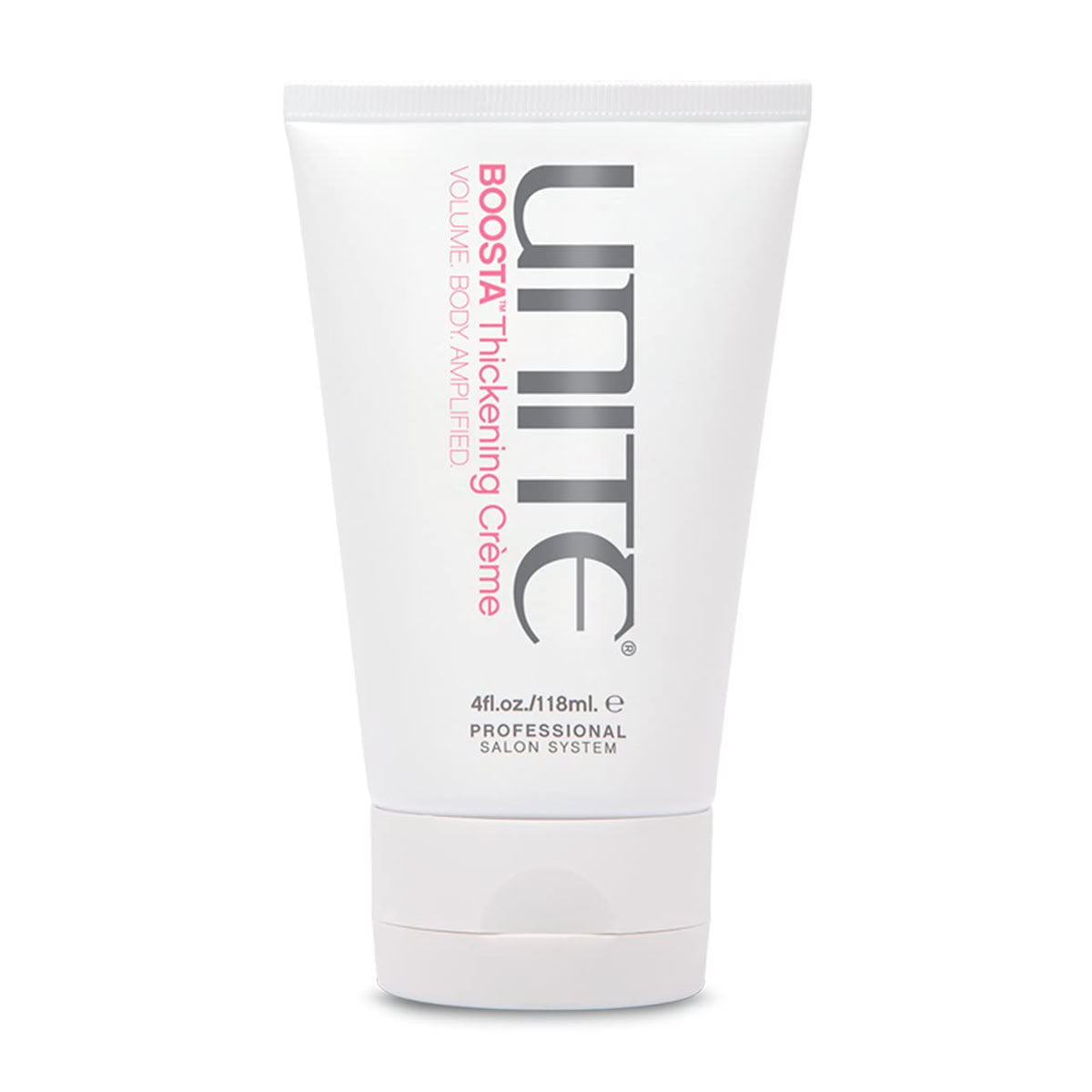 Unite Boosta Thickening Creme tube on a white background