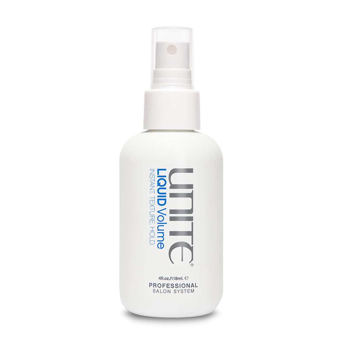 Unite Liquid Volume spray bottle on a white background