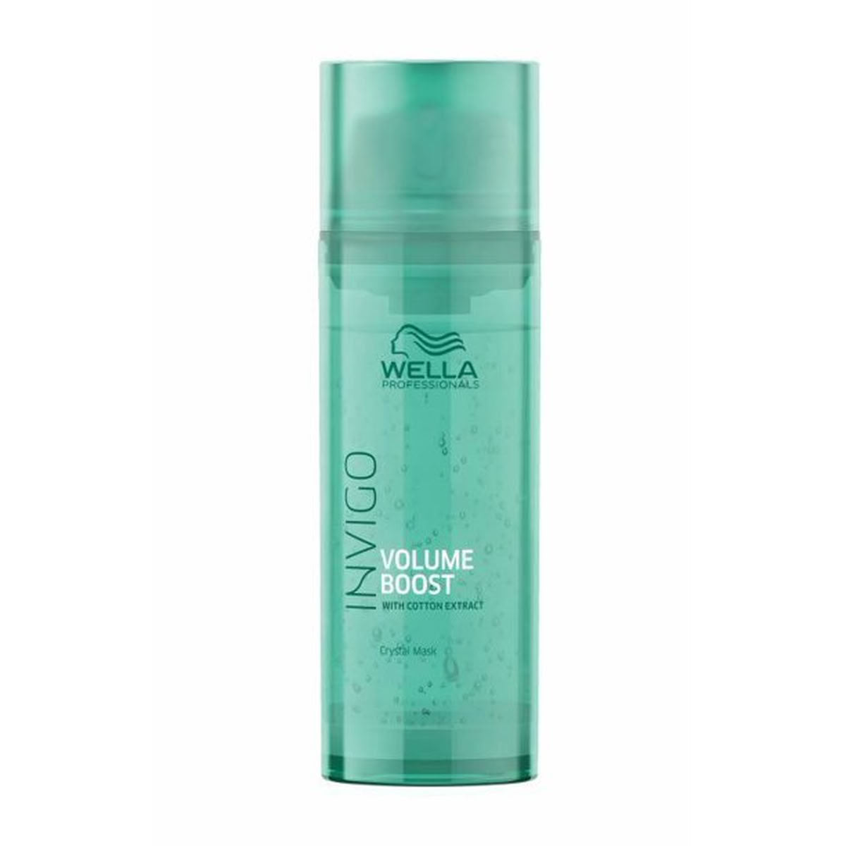 Wella Professionals volumizing spray bottle on a white background