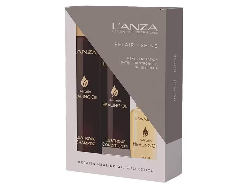 L'ANZA Repair & Shine Keratin Healing Oil Set Restores Shine And Softness